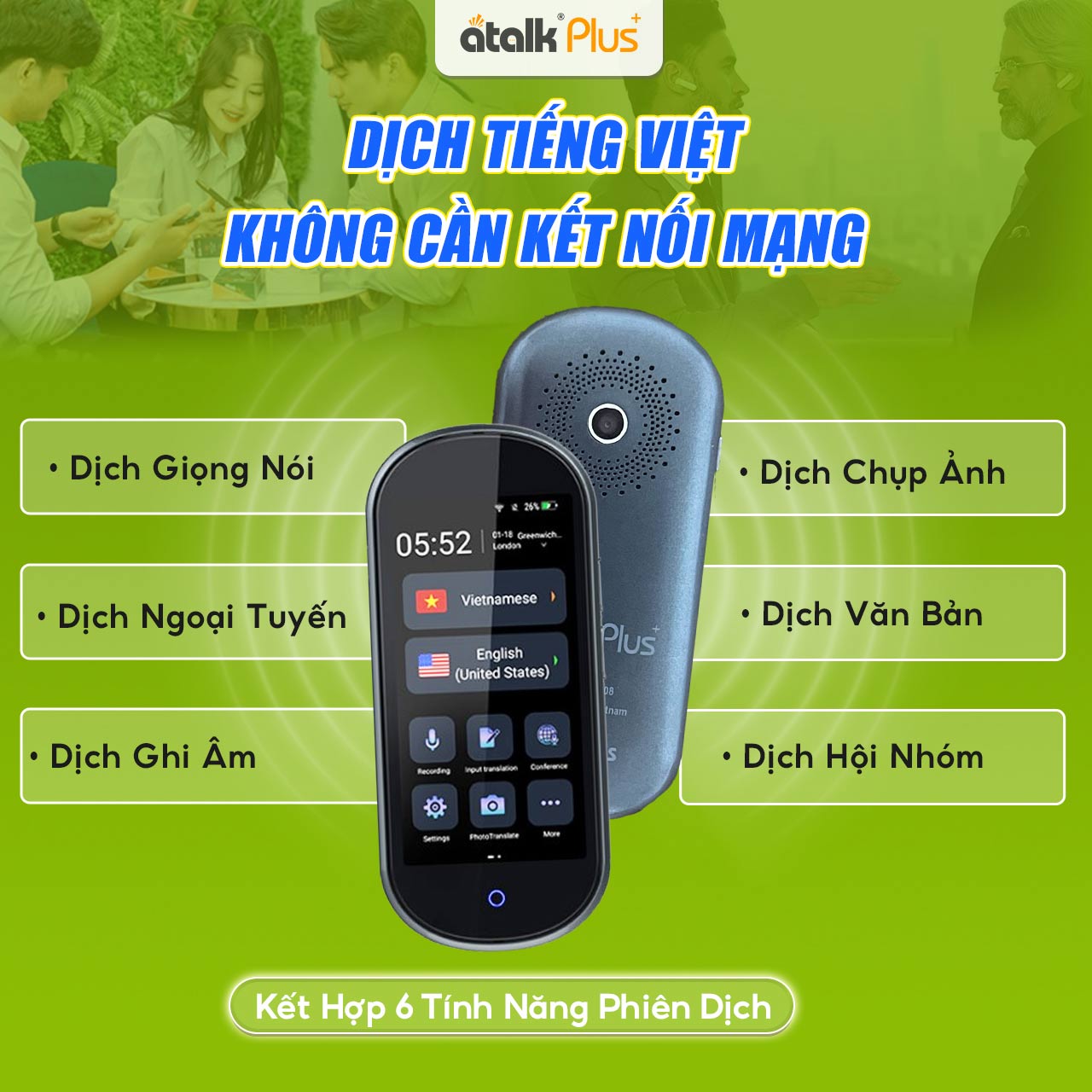 Những Tính Năng Phiên Dịch Của ATalk Plus+ Phiên Bản 137 Ngôn Ngữ