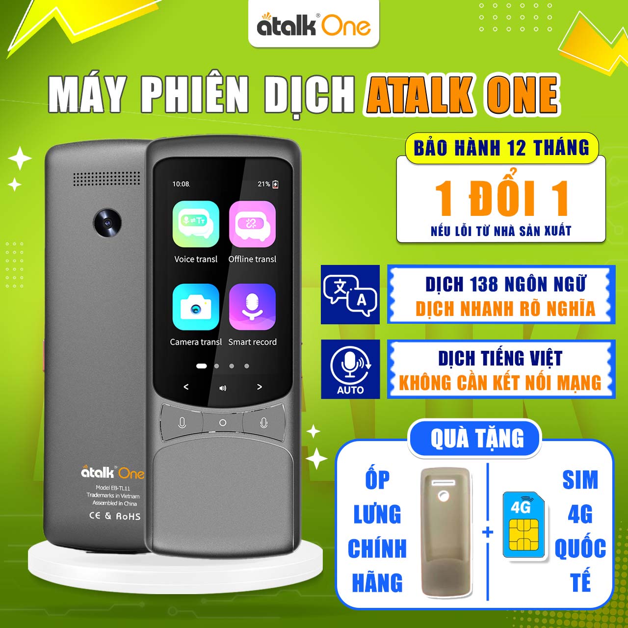 Máy Phiên Dịch ATalk One Dịch