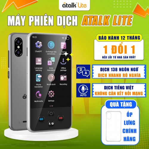 Máy Phiên Dịch ATalk Lite | Máy Phiên Dịch Không Cần Kết Nối Mạng - NHỎ GỌN - TIẾT KIỆM